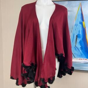 Randolph Duke The Look Reversible Cape
NWT Faux fur Trim